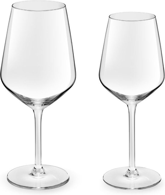 Luxe Kristal Wijnglazen Set - 12 Stuks - Witte Wijn & Rode Wijn - Hoogwaardige Kwaliteit - 38cl Inhoud - Elegante Afmetingen - Prachtige Uitstraling - Perfect voor elke Gelegenheid - Ideaal voor Wijnliefhebbers - Voeg Klasse toe aan je Tafelsetting cadeau geven