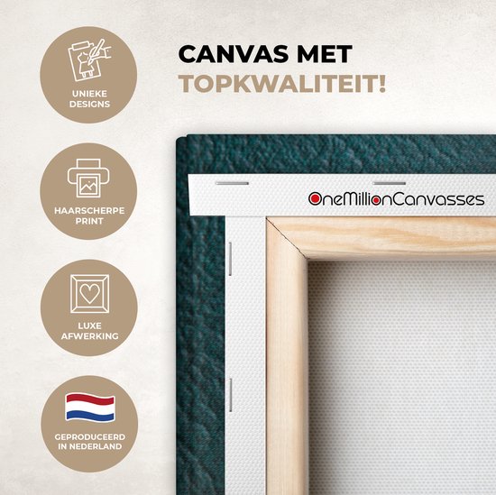 Structure cuir vert foncé 140x90 cm - Tirage photo sur toile (Décoration murale salon / chambre)