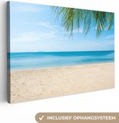 Canvas Schilderij Strand - Tropisch - Palm - 60x40 cm - Wanddecoratie