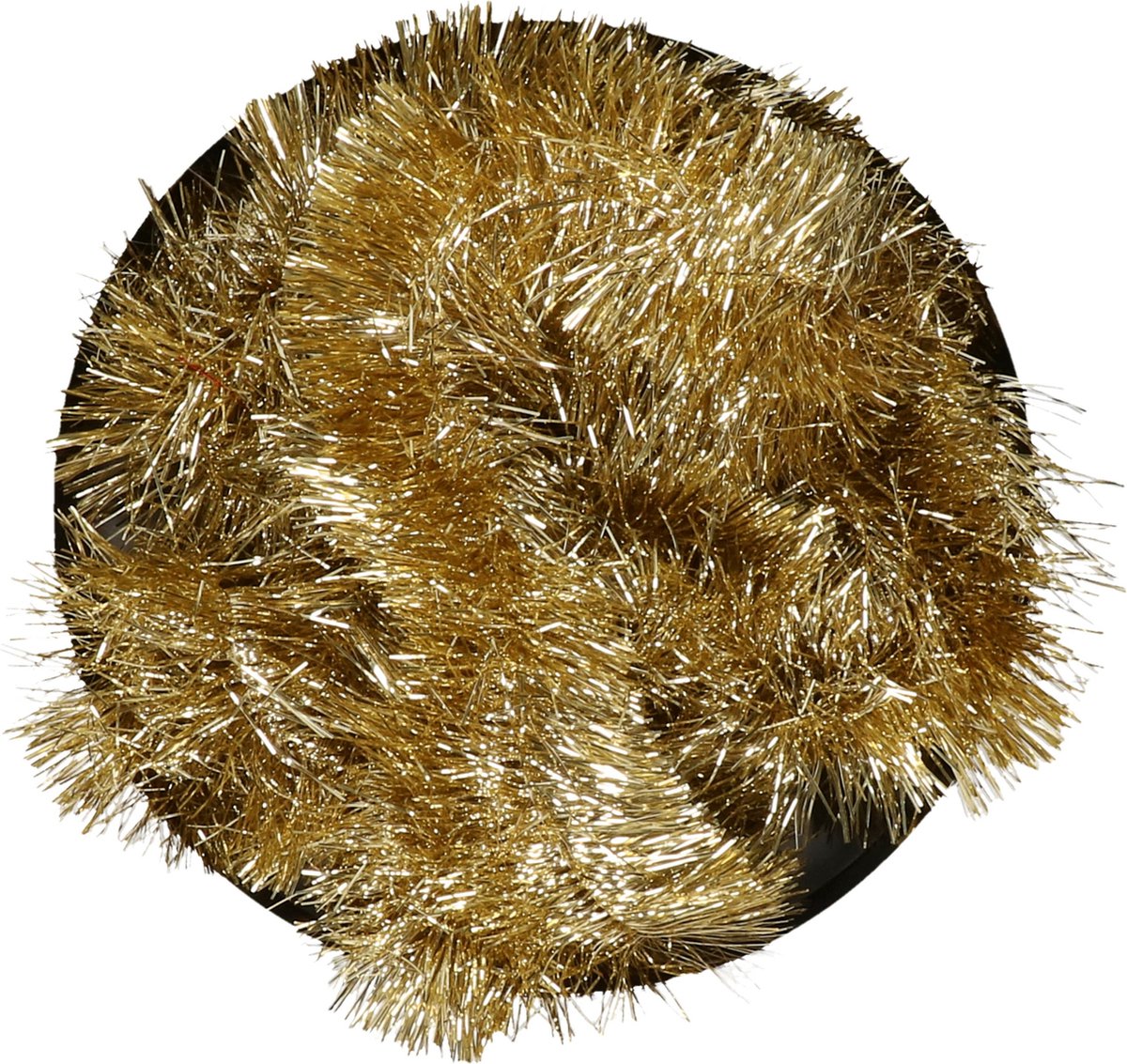 Decoris Kerstslinger - 2x - guirlande - goud - glanzend lametta - 270 cm - folie slinger - kerstversiering – foto 3
