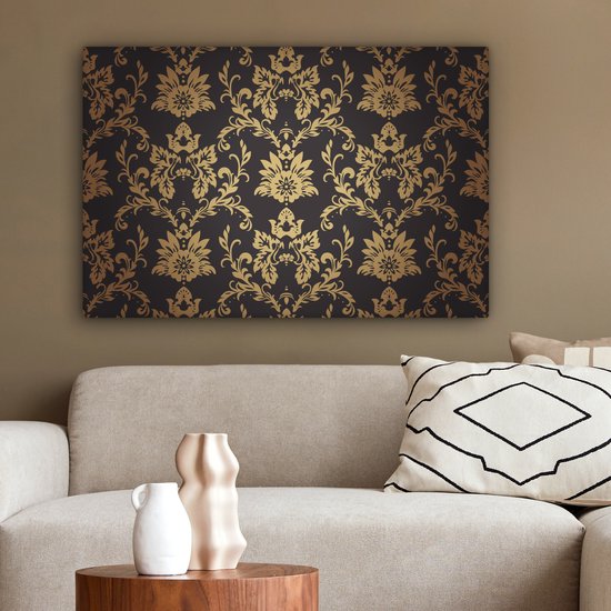 Toile Peinture Fleurs - Lumière - Vintage - 150x100 cm - Décoration murale