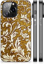 Hoesje maken iPhone 14 Pro Max Smartphone Hoesje met Zwarte rand Barok Goud