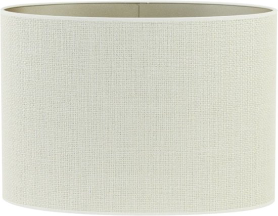 Light & Living Lampenkap Ovaal Saverna - Eiwit - 38x17,5x28cm - voor Tafellampen, Staande lamp