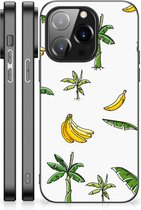 GSM Hoesje iPhone 14 Pro Mobiel TPU Hardcase met Zwarte rand Banana Tree