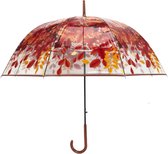 Fop en Bij herfst koepelparaplu - Paraplu - Transparant - Volwassenen - Opvouwbaar
