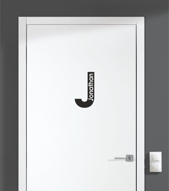 Deursticker - Jonathan - Zwart 8x15