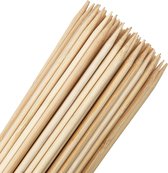 MATANA 100 Brochettes en Bamboe , 90 cm - Pics à brochettes en Bois pour Guimauve, Bratwurst, Baguette - Bâtonnets de BBQ