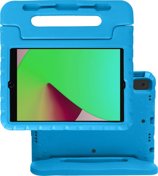 iPad 10.2 2020 Coque Enfants Housse Antichoc Avec 2x Protecteur D'écran - Blauw
