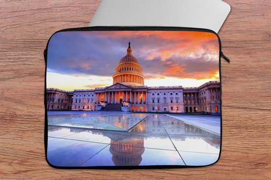 Housse pour ordinateur portable - Capitool - Amérique - Washington - Carré - Housse pour ordinateur portable - Housse pour ordinateur portable - Ordinateur portable - 15 6 pouces