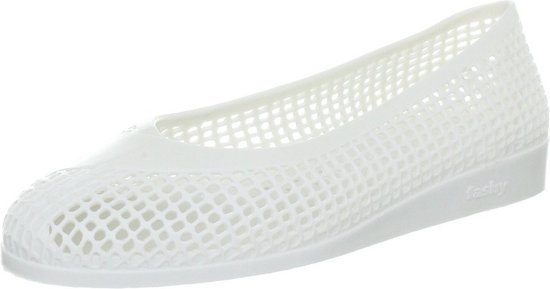Witte waterschoenen voor dames - Zwemschoenen kunststof ballerina wit 40 |  bol.com