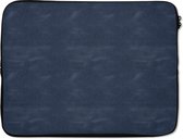 Laptophoes - Leer print - Blauw - Dierenhuid - Laptop - 17 Inch - Laptop sleeve