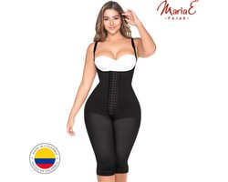 MARIAE OLFA |COLOMBIAANSE LIPO/BBL FAJA| SHAPEWEAR VAN HOGE COMPRESSIE POWERNETSTOF|EXTRA GETAILLEERD| BREDE HEUPOMVANG| CAPRI LENGTE| MAAT L | KLEUR ZWART