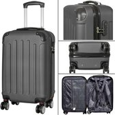 Reiskoffer - Koffer met TSA slot - Reis koffer op wielen - Stevig ABS - 61 Liter - Avalon - Antraciet - Travelsuitcase - M