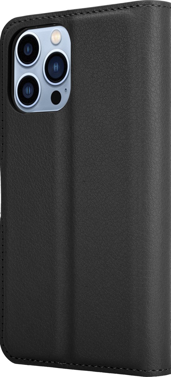 ShieldCase geschikt voor Apple iPhone 14 Pro Max wallet case - zwart - Bookcase hoesje portemonnee - Walletcase flipcase shockproof hoesje pasjeshouder