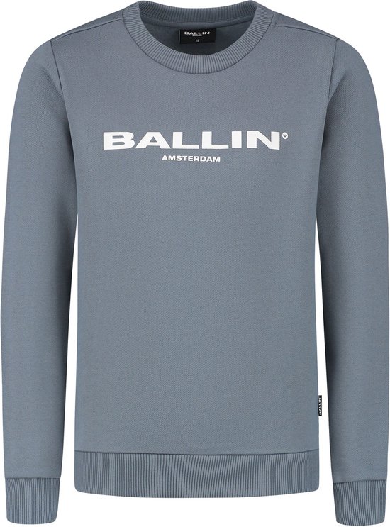 Ballin Amsterdam -  Jongens Slim Fit  Original Sweater  - Blauw - Maat 128