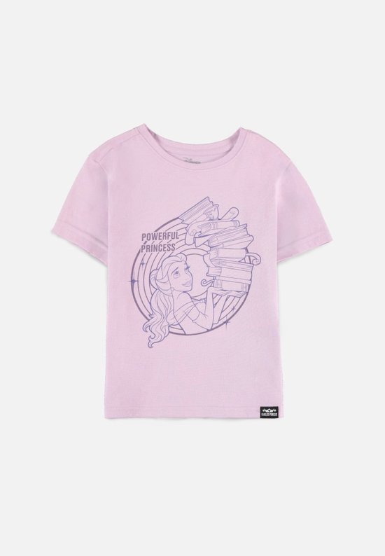 Disney Beauty & The Beast - Fearless Princess - Belle Powerful Kinder T-shirt - Kids 146/152 - Roze