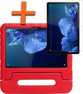 Hoes Geschikt voor Lenovo Tab P11 Plus Hoes Bumper Kindvriendelijk Kids Case Kinderhoes Met Screenprotector - Hoesje Geschikt voor Lenovo Tab P11 Plus Hoesje Shockproof Cover Hoes - Rood