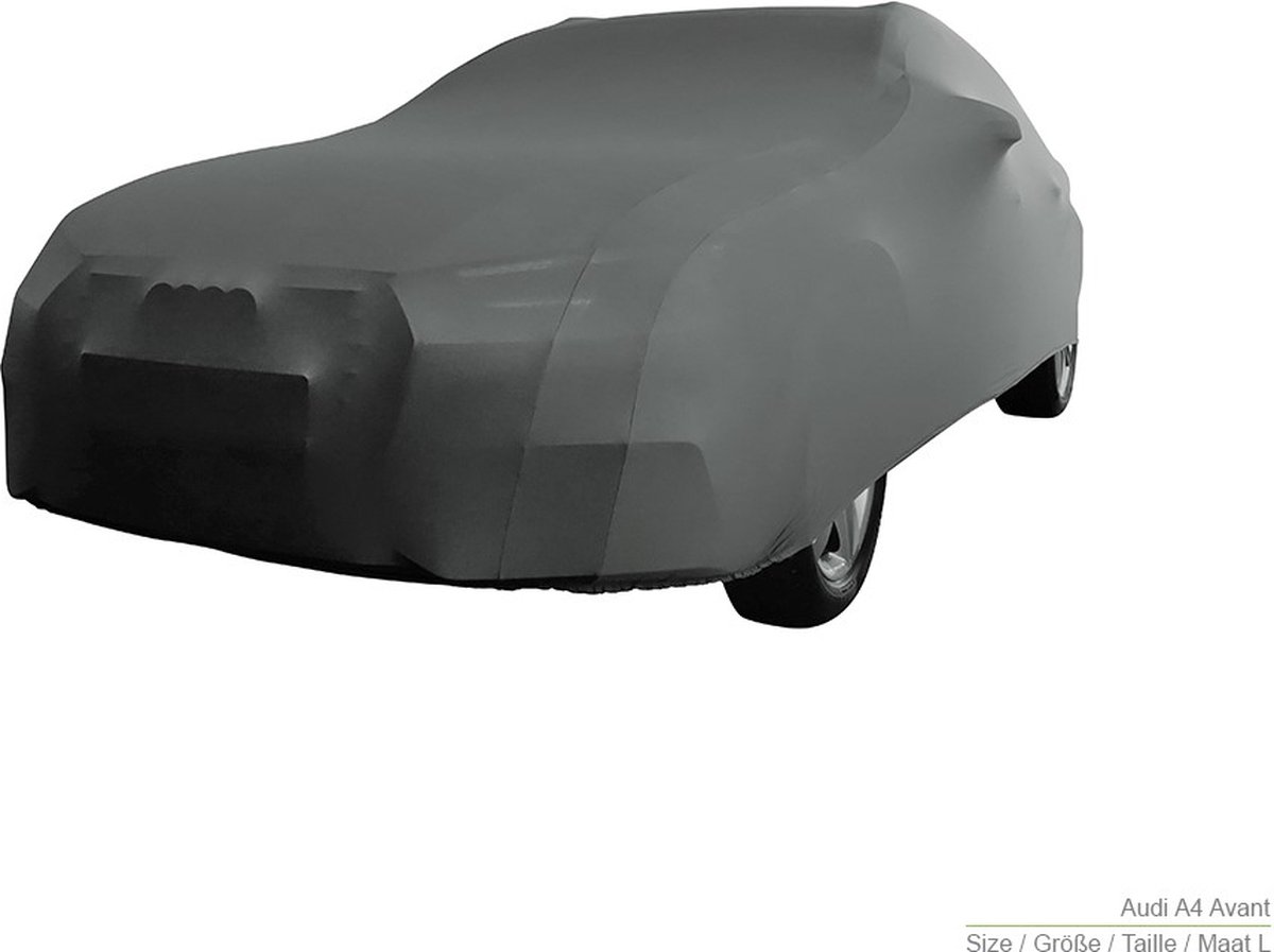 BOXX indoor SW autohoes van DS COVERS – Indoor – Stationwagen fit - Bescherming tegen stof en vuil – Extra zachte binnenzijde – Stretch-Fit pasvorm – Zwart – Incl. Opbergzak – Maat L