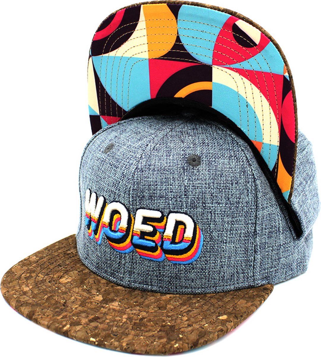 Woed | RHOMBUS - snapback - Pet - Licht blauw - Hennep - kurk