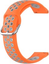 Siliconen Sport Air Bandje Geschikt voor Samsung Galaxy Watch 5 / Pro / 4 / 3 / Active 2 - Oranje / Grijs