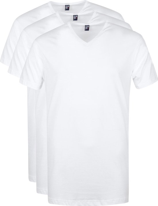 Alan Red - Vermont T-Shirt V-Hals Wit 3 pack - Heren - Maat M - Regular-fit