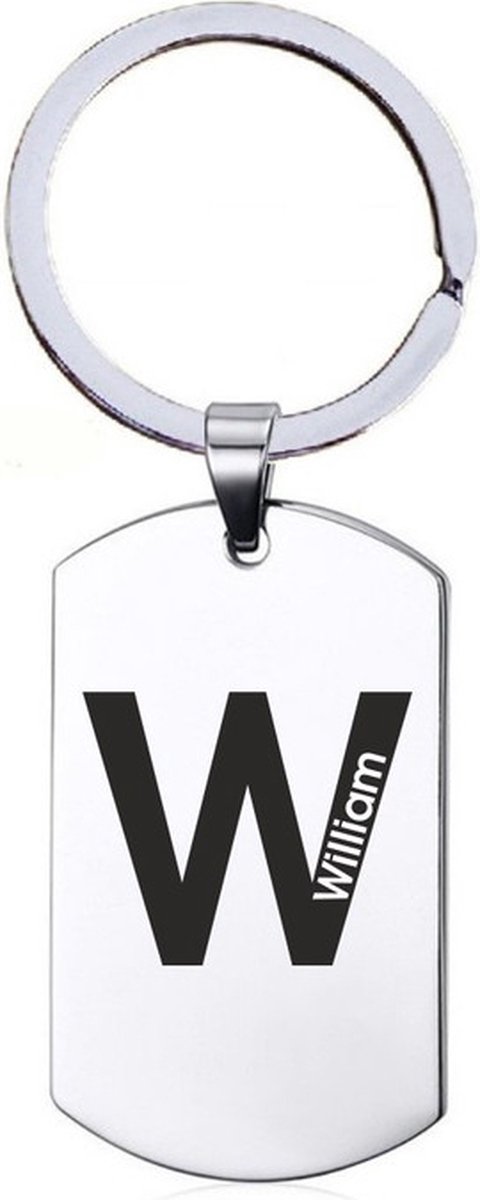 Naamkado - William - RVS Sleutelhanger