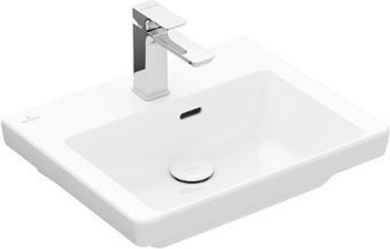 Villeroy & Boch Subway 3.0 fontein 50x40x14.5cm met 1 kraangat zonder overloopgat Wit