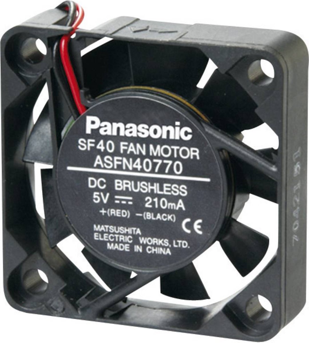 Panasonic ASFN42791 Axiaalventilator 12 V/DC 9 m³/h (l x b x h) 40 x 40 x 10 mm