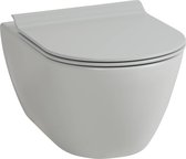 Ben Segno hangtoilet met toiletbril Xtra glaze+ Free flush cement grijs