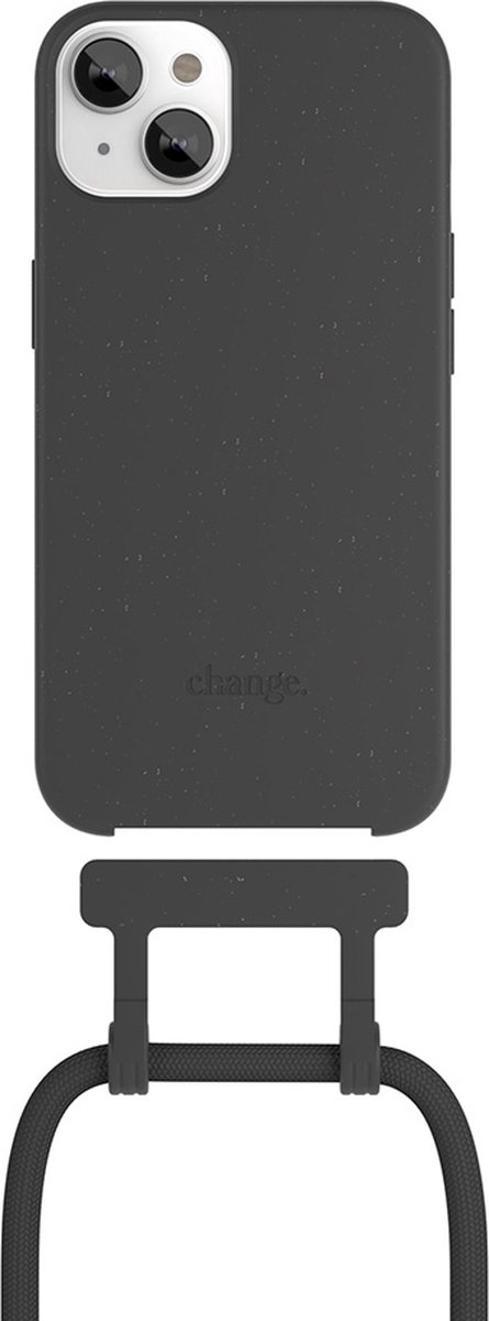 Change 2 in 1 Case - geschikt voor iPhone 14 Plus - afneembaar nekkoord - Black