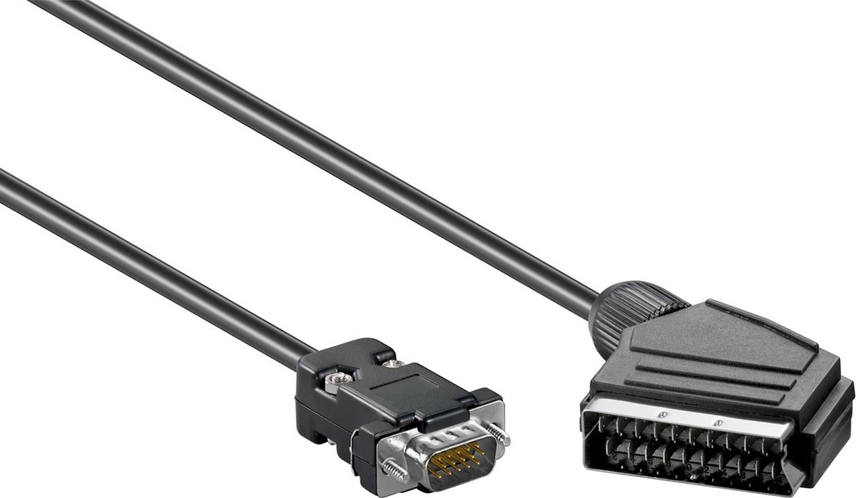 gebaar Conclusie bon Scart (m) naar VGA (m) kabel / zwart - 2 meter | bol.com
