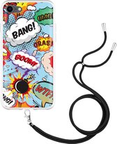 iPhone SE 2022 Hoesje met Koord Comic - Designed by Cazy