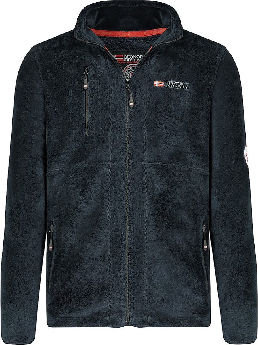 Geographical Norway Fleece Vest Upload Met Rits Heren Zwart - XL