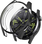 YONO Bumper geschikt voor Huawei Watch GT 3 - 46mm - Full Cover Soft Case - Hoesje - Zwart