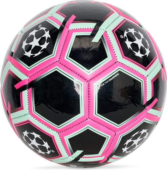 Champions League voetbal neon black - Voetbal - One size - maat one size