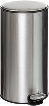 5Five Delta Poubelle métal Inox - Fermeture amortie - Filtre à charbon actif anti odeur - Seau amovible - 30L - Poubelle