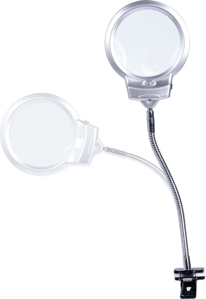 Crafts&Co Magnifying Hobby Lamp - 2 Vergrootglazen in 1 - Tafelklem