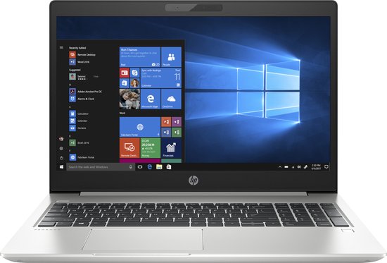 HP ProBook 450 G6 Intel® Core™ i5 i5-8265U Laptop 39,6 cm (15.6") Full HD 8 GB DDR4-SDRAM 256 GB SSD Windows 10 Pro Zilver - HP - Hoofdafbeelding