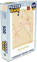 Puzzel Stadskaart - Helmond - Vintage - Legpuzzel - Puzzel 500 stukjes - Plattegrond