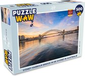Puzzel Sydney Harbour Bridge in de avond in Australië - Legpuzzel - Puzzel 500 stukjes