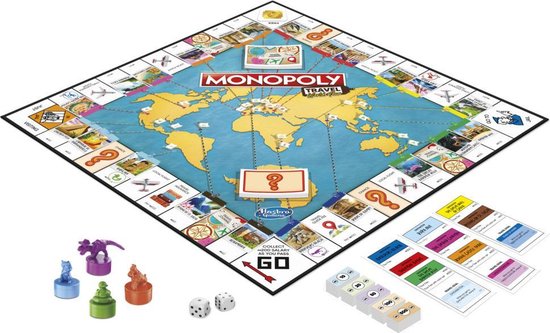 Thumbnail van een extra afbeelding van het spel Monopoly Wereldreis - Bordspel (Franstalig)