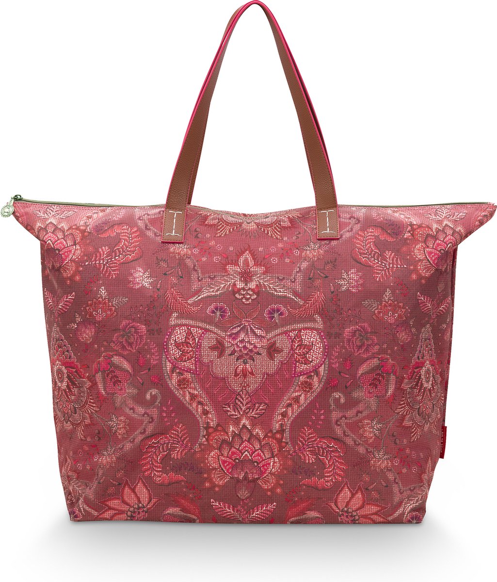 Pip Studio Tote Bag Kyoto Festival Donkerroze 66x20x44cm