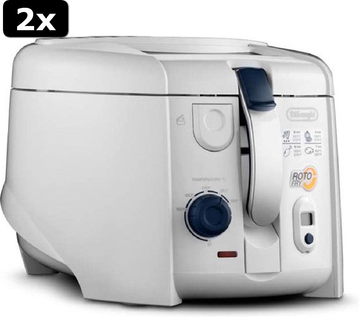 2x DeLonghi RotoFry F28533 Frituurpan