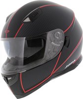 Jopa Sonic casque intégral noir mat rouge avec pare-soleil M 56-57 cm casque cyclomoteur casque scooter casque moto
