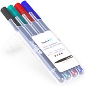 Bambook Stiftenset 4 kleuren: zwart, blauw, groen, rood - Schrijfdikte 0,6mm (S) - De uitwisbare pen voor jouw Bambook notitieboek