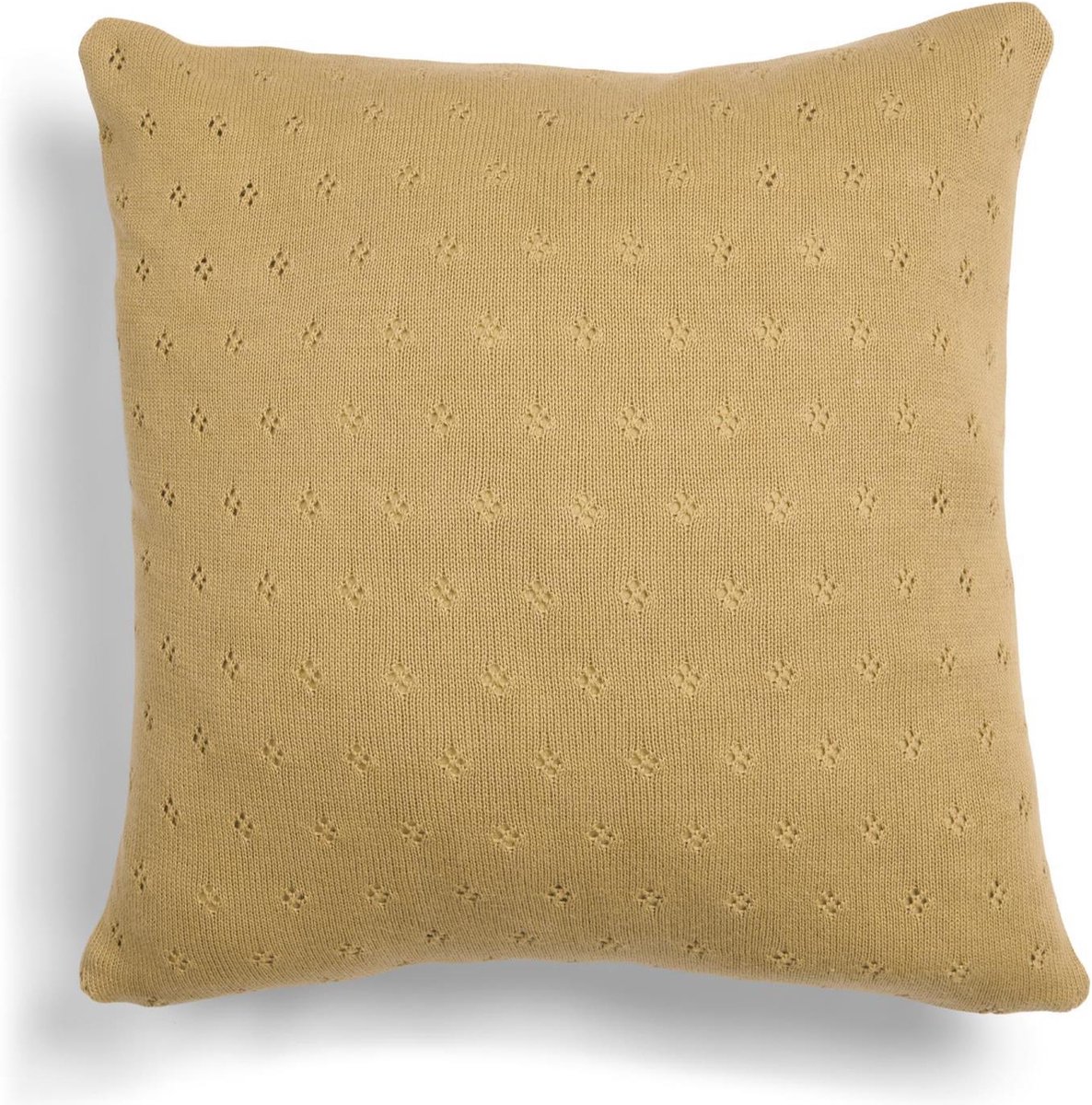 Essenza Knitted Ajour Sierkussen Fern yellow - 50x50 cm
