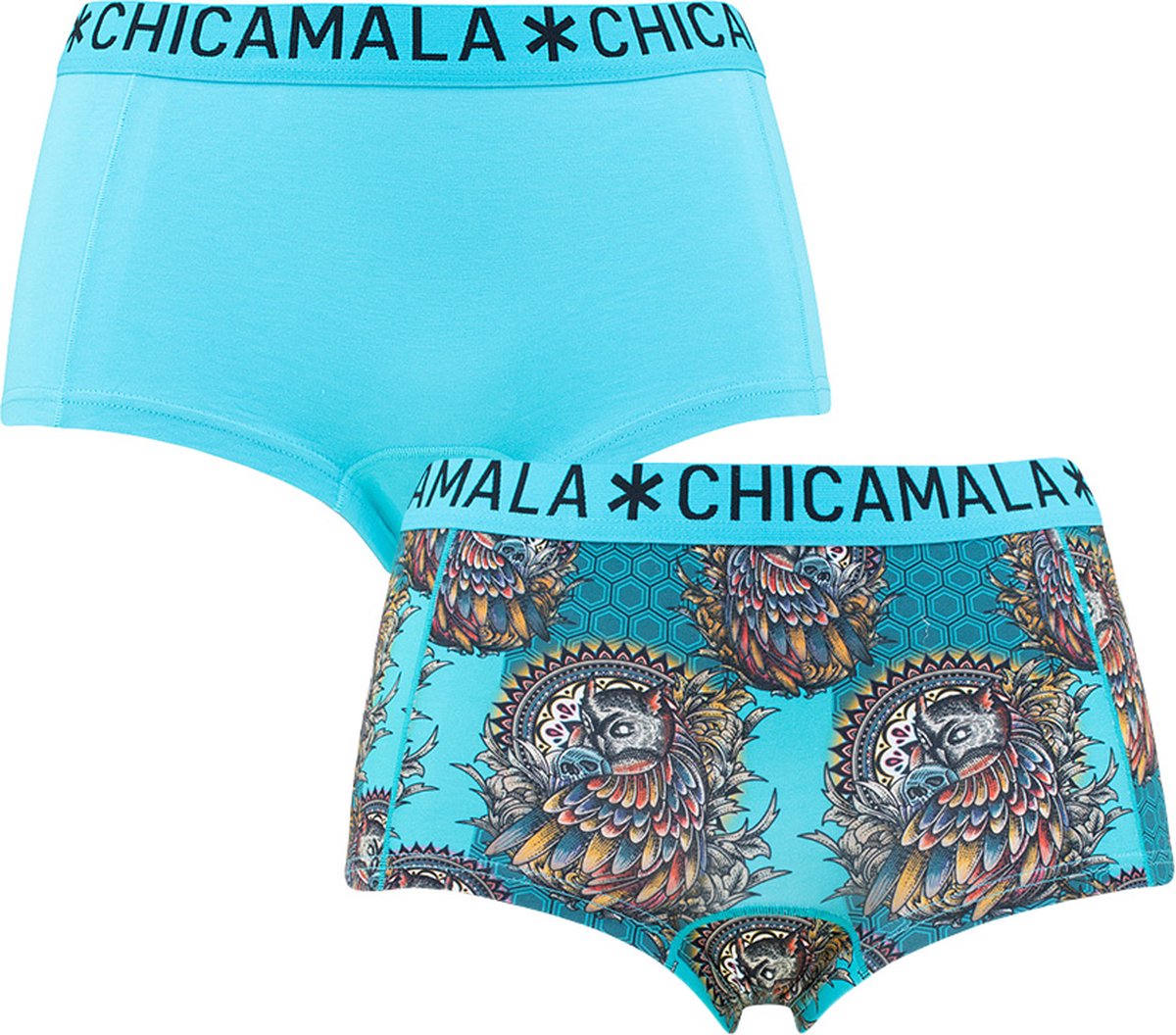 Chicamala dames 2P boxershorts free like blauw - XL
