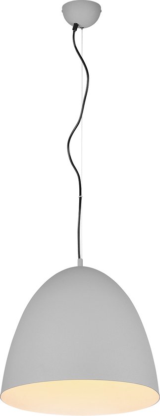 LED Hanglamp - Hangverlichting - Torna Lopez XL - E27 Fitting - 1-lichts - Rond - Mat Grijs - Aluminium