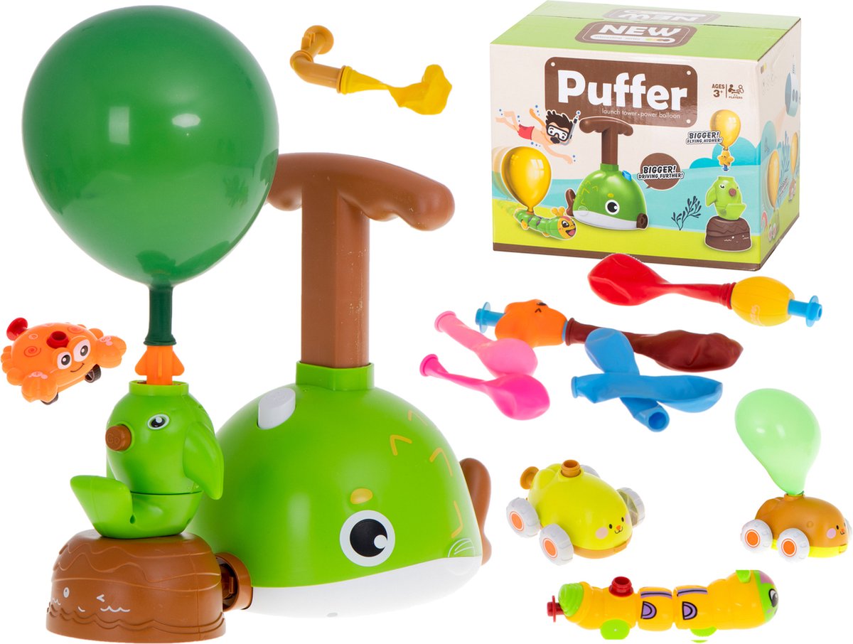 Ballonen speelgoed voertuig - Thema Vis - Ballonwerper - incl. Ballonnen - incl. Accessoires