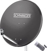 Schwaiger satellietinstallatie voor 1 satelliet -satellietschotel 80 cm, antraciet, LNB - 1 aansluiting